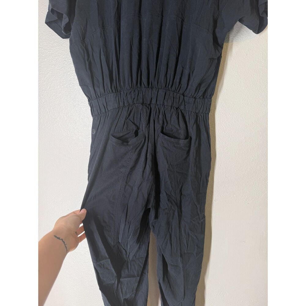 Lululemon Black Perfectly Poised Utility Jumpsuit Womens Sz 4 Modal Blend - Picture 9 of 13